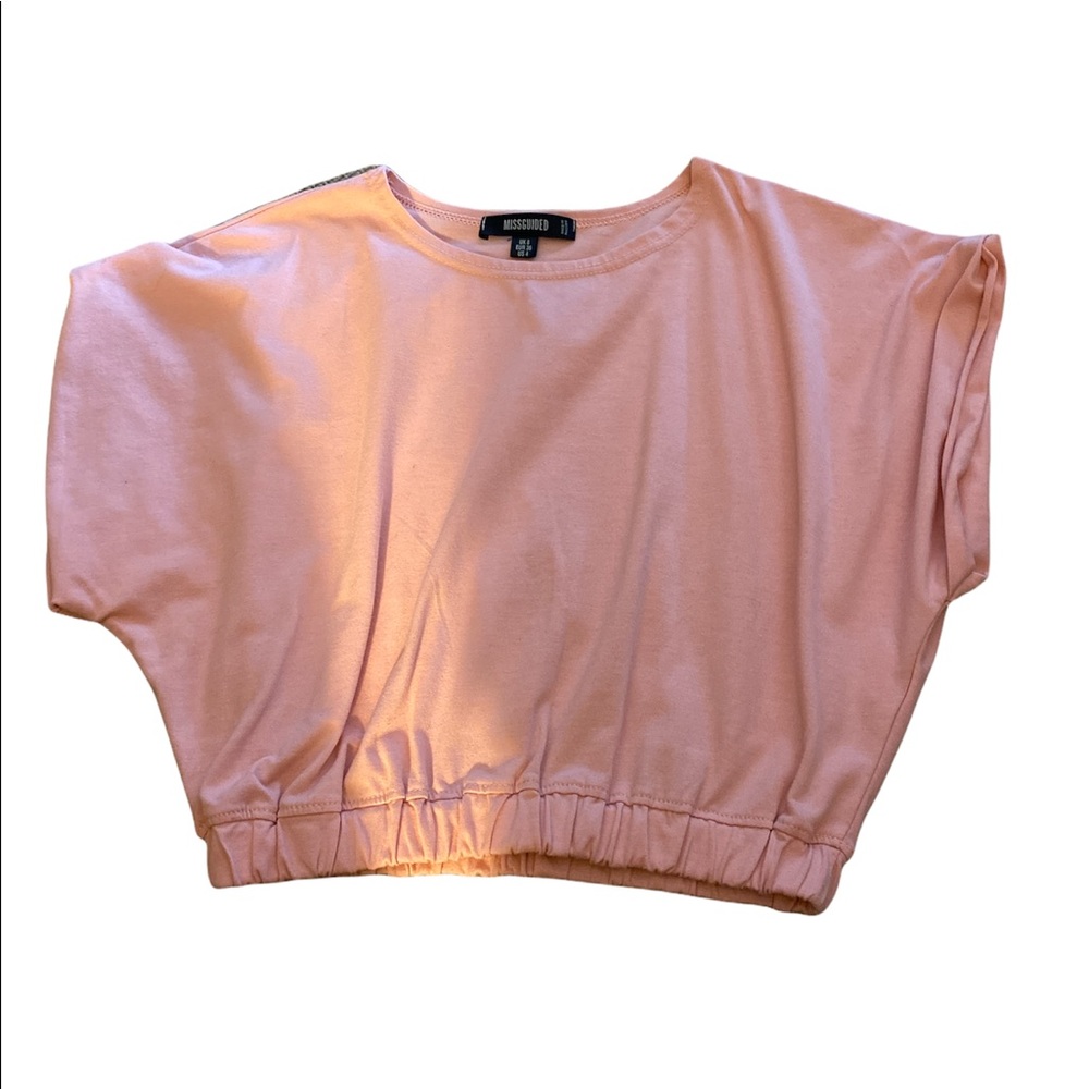 Misguided Pink Crop Top